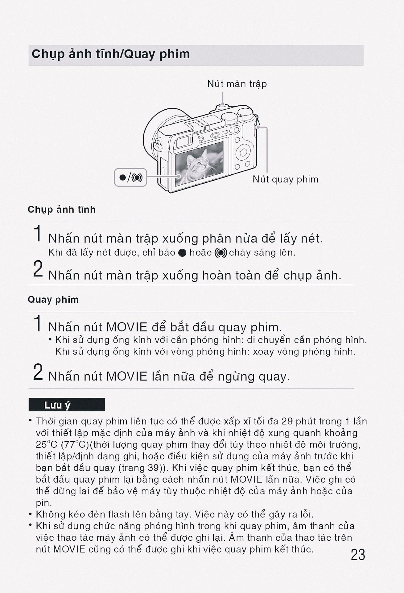 Hướng dẫn sử dụng máy ảnh Sony A6700